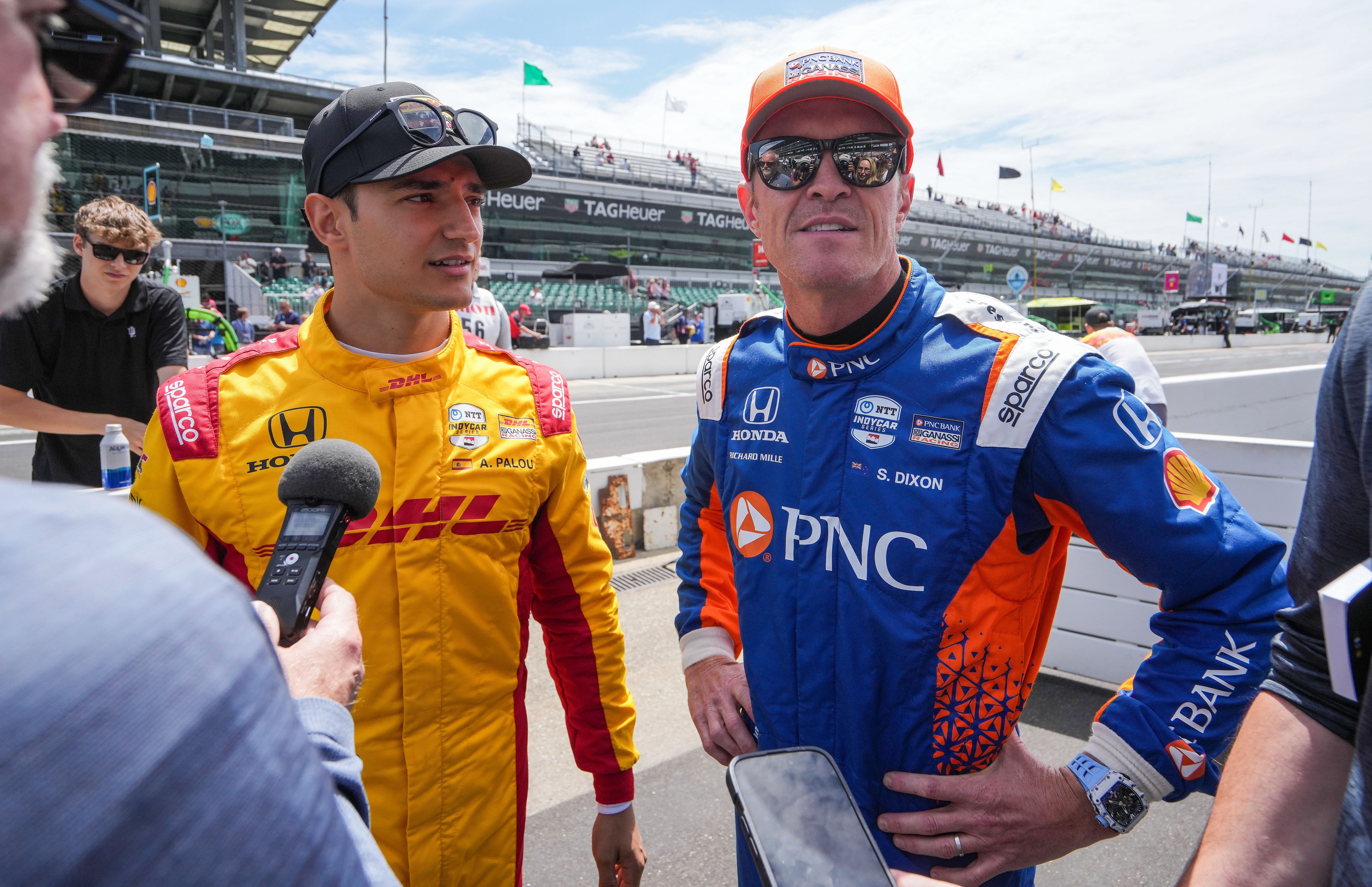 Scott Dixon and Alex Palou at the Indy 500 - Source: Imagn